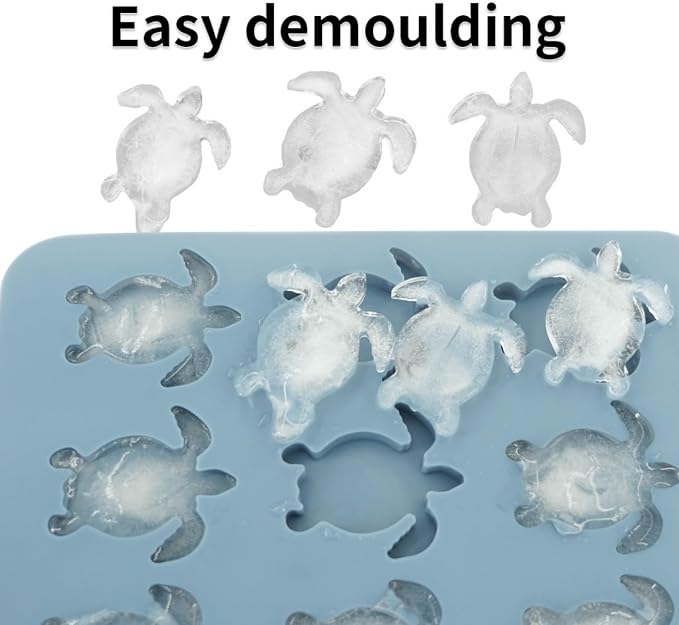Ice Cube Mold Turtle Shaped Silicone Ice Cube Tray - Image 3