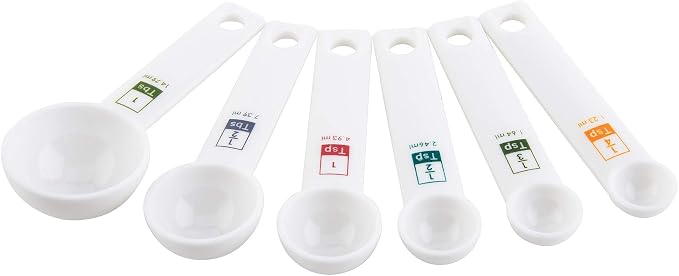 Fox Run 6-Piece Plastic Measuring Spoon Set White, 1.6 x 9 x 3 inches - Image 8