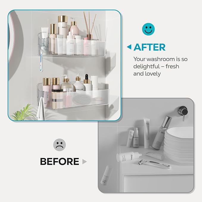 Nieifi Adhesive Wall Shelf, Shower Shelves, Shower Organizer - Image 8