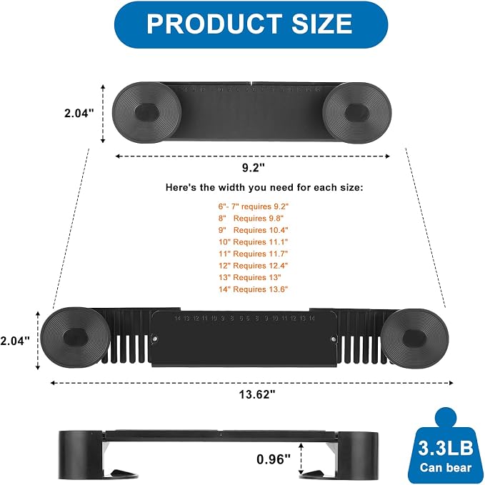 YONGAIJIA New Upgrade 4 Pack Adjustable Pot Lid Holder, Lid Organizer Fits 6" - Image 2