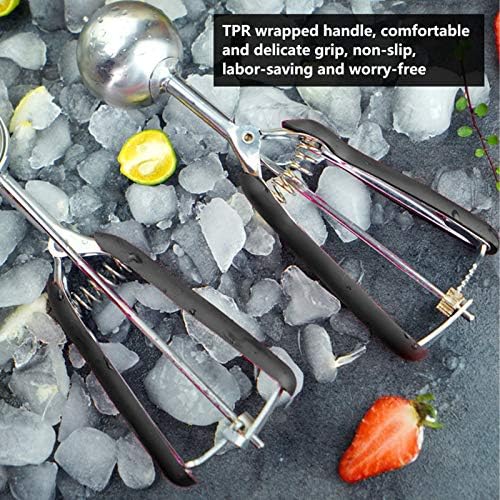 3Pcs Cookie Scoop Set, Stainless Steel Ice Cream Scoop