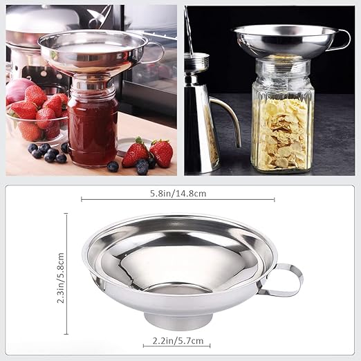 Canning Funnel for Kitchen Use, Wide Mouth Funnel for Mason Jars, Large Canning - Image 7