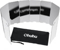 Camp Stove Windscreen, Ohuhu Camping Stove Windscreen 8/10/12 Plates Aluminum by Ohuhu