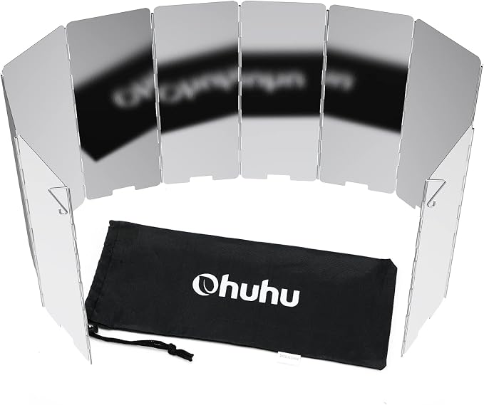 Camp Stove Windscreen, Ohuhu Camping Stove Windscreen 8/10/12 Plates Aluminum by Ohuhu