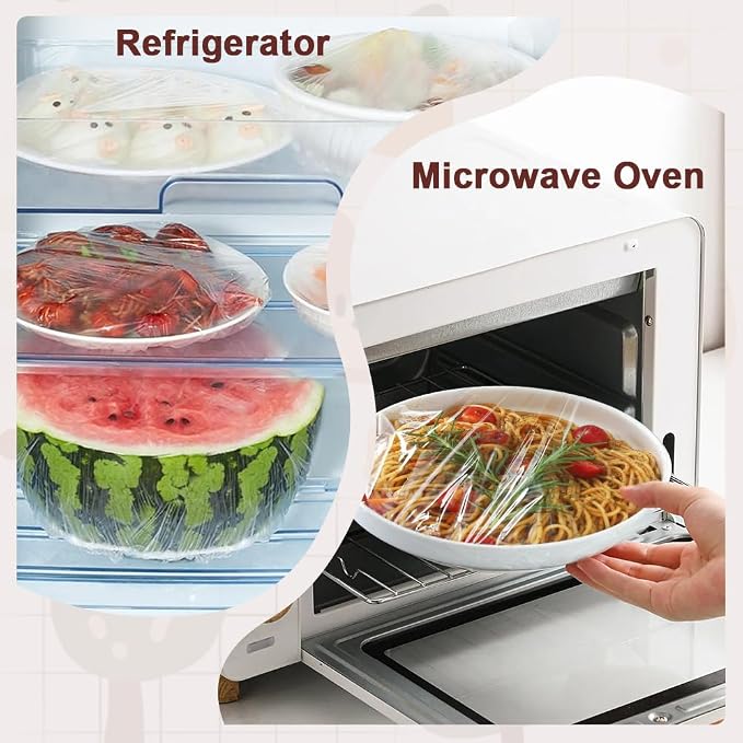 200 Pcs Fresh Keeping Bags, Reusable Elastic Food Storage Covers, Stretch - Image 4