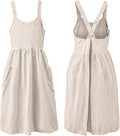 Uaussi Cotton Linen Apron Cross Back Work Apron by Uaussi