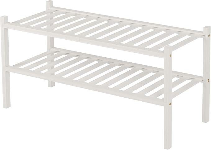 ROMGUAR CRAFT 2 Tier Bamboo Shoe Rack - Image 8