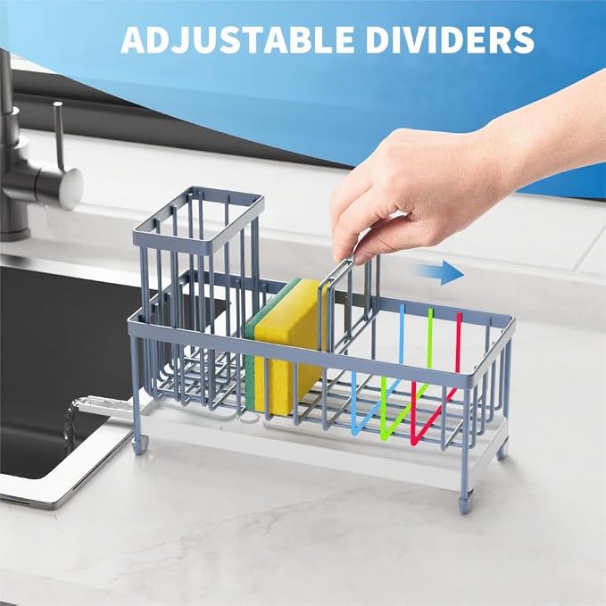 Cisily Sponge Holder for Kitchen Sink, Sink Caddy Organizer - Image 5