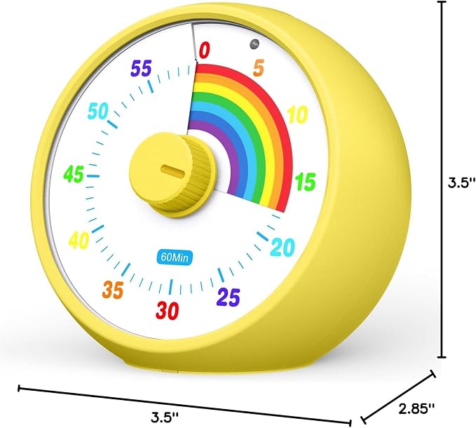 Visual Timer for Kids, 60-Minute Countdown Timer for Classroom Office Kitchen - Image 8