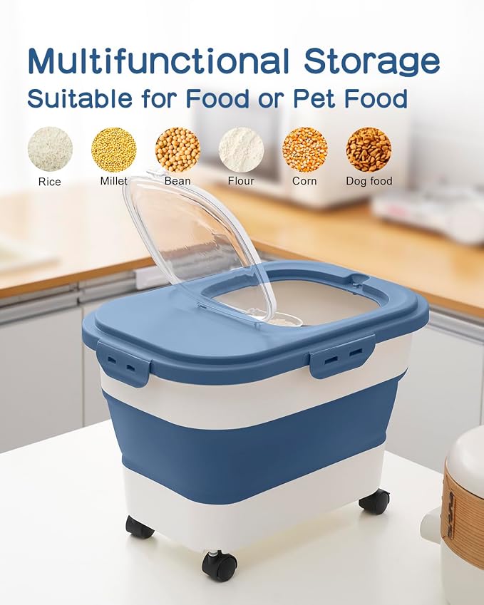 20-30 Lbs Rice Storage Container, Collapsible Food Storage Containers - Image 7