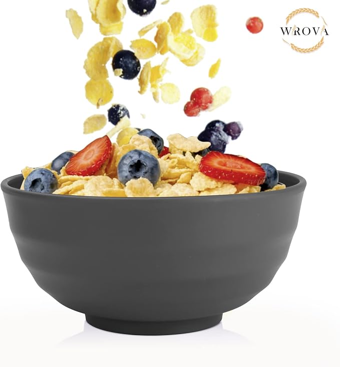 Wheat Straw Bowls Set 60 OZ Unbreakable Large Cereal Bowls Set of 6 Microwave - Image 6