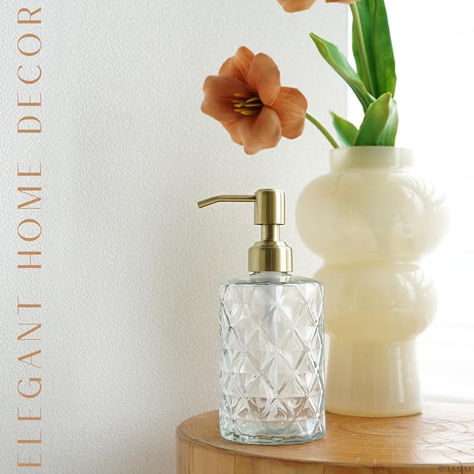 JASAI Diamond Design Glass Soap Dispenser - Image 7