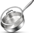 EWFEN Tri-Ply Stainless Steel Frying Pan 3QT, 10 Inch Deep Frying Pan by EWFEN