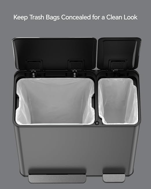 Lovewind Dual Trash and Recycling Bins - Image 7
