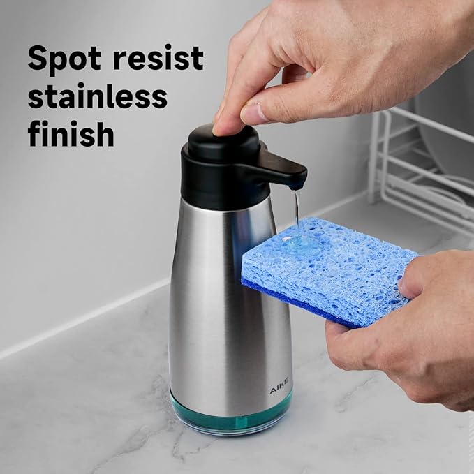AIKE 15fl.oz Stainless Steel Liquid Soap Dispenser - Image 2