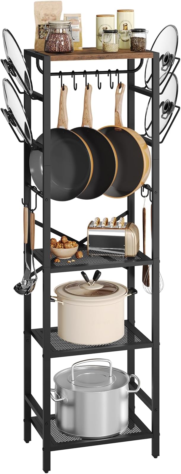 MAHANCRIS 4-Tier Pot Rack, Pots and Pans Organizer by MAHANCRIS
