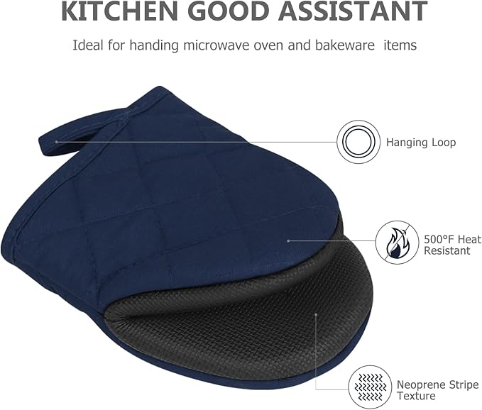 1 Pair Short Oven Mitts - Image 4