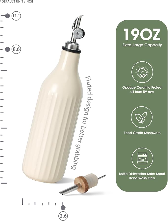 FE FUN ELEMENTS Olive Oil Dispenser Bottle, 19 oz Oil Dispenser - Image 2