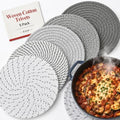 8 Inch Woven Trivets for Hot Dishes, 5 Pack Large Heat Resistant