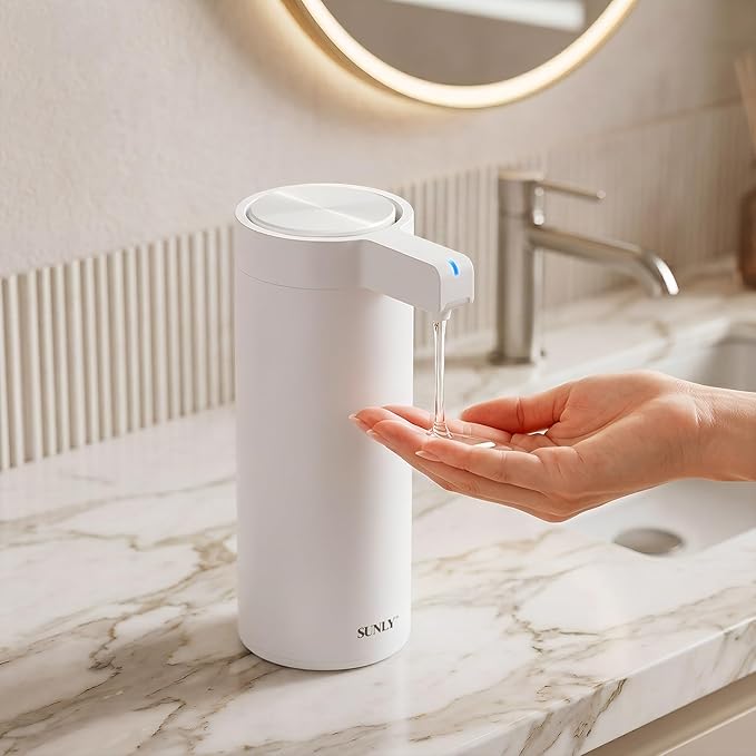 SUNLY Touchless Automatic Soap Dispenser – Clog-Free Pump, Fast Sensor by SUNLYHOME
