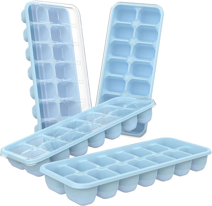 DOQAUS Ice Cube Trays 4 Pack, Easy Release & Pop out, LFGB and BPA Free by DOQAUS