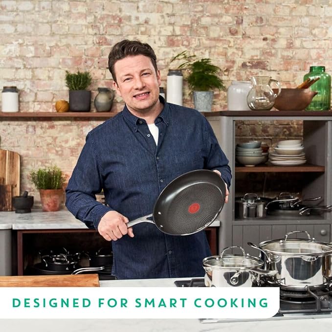 T-Fal x Jamie Oliver Nonstick Coated Stainless Steel Pans 9.5" & 11", Induction - Image 6