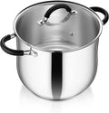 P&P CHEF Stainless Steel Stock Pot, 12 Qt Cooking Soup Pot by PPCHEF