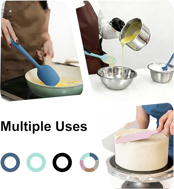 Redfly Silicone Spatula Set, 5 Piece Food Grade Silicone Cooking Utensils Set - Image 7