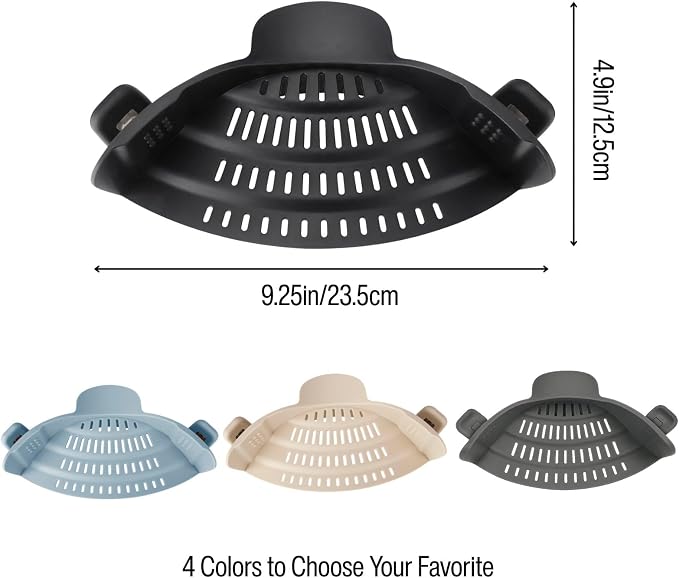 Silicone Pot Strainer, Emptycolor Adjustable Clip On Strainer - Image 2