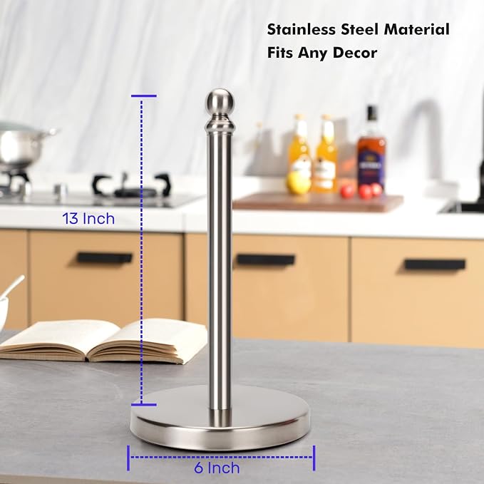 Paper Towel Holder Countertop, Standing Paper Towel Roll Holder - Image 4