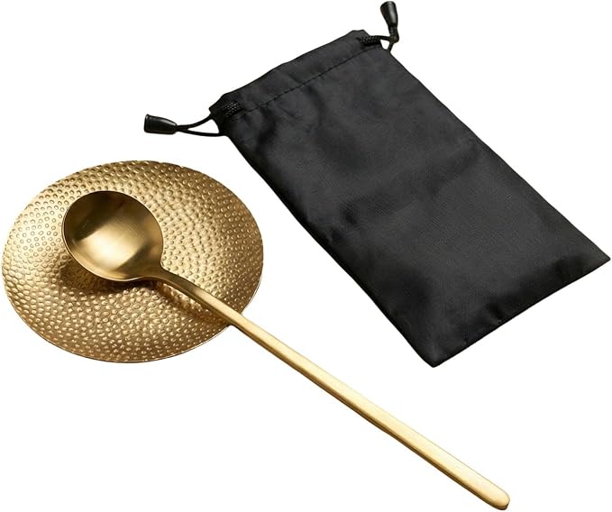 Simmer Stone Small Brass Coffee Spoon Rest by SIMMERSTONE