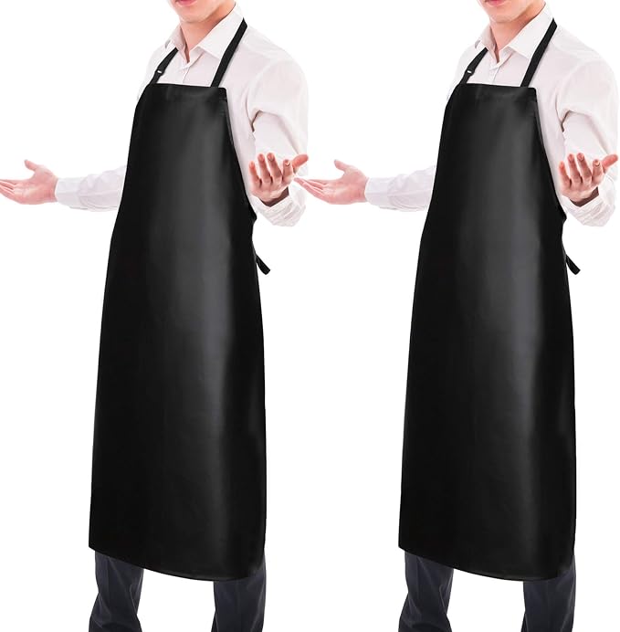 Gotega Waterproof Rubber Vinyl Apron Adjustable Dishwasher Apron by Gotega