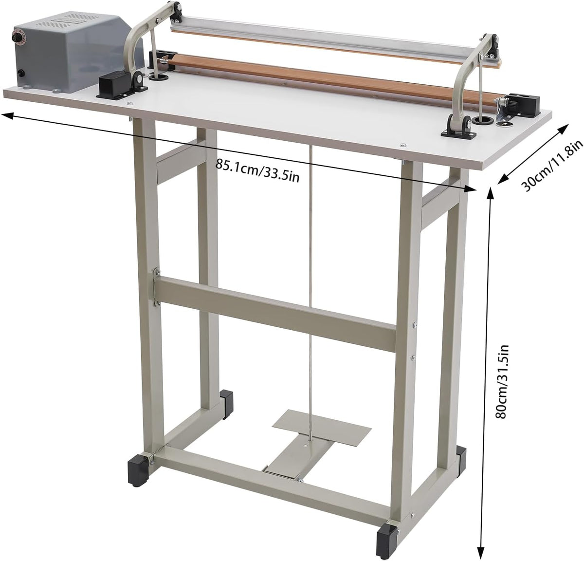 Foot Pedal Heat Sealing Machine, 110V 850W Portable Plastic Bag