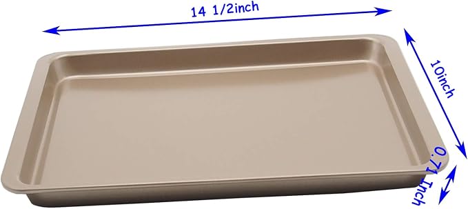 2PCS Cookie Sheet 10x14.5 Inch Baking Sheet Nonstick Heavy Carbon Steel Baking - Image 2