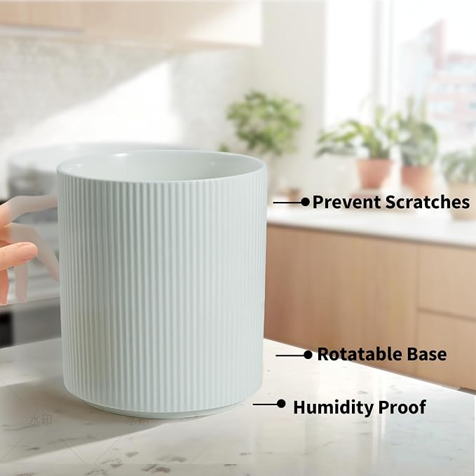 360° Rotating Utensil Holder for Kitchen Counter, 7.6'' Extra Large Utensil - Image 5
