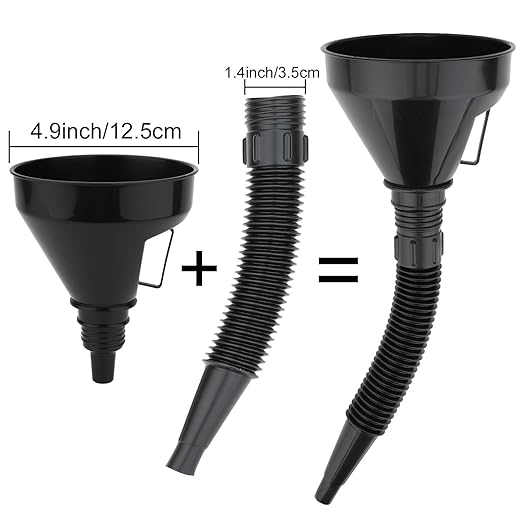 6 Pcs Automotive Oil Funnel Set – Wide Mouth Fuel Funnels - Image 3