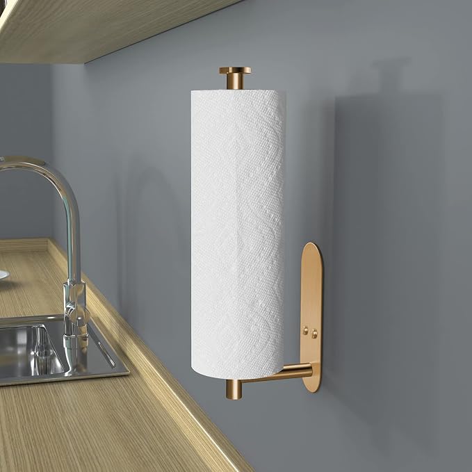 VAEHOLD Adhesive Paper Towel Holder Under Cabinet Wall Mount - Image 7