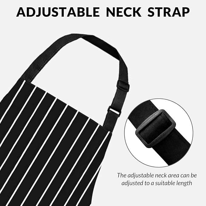 2Pack Adjustable Kitchen Apron for Women Men - Image 5