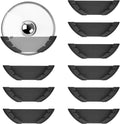 10 Pcs Universal Pot Lid Organizer for Cabinet Door, Black Rack