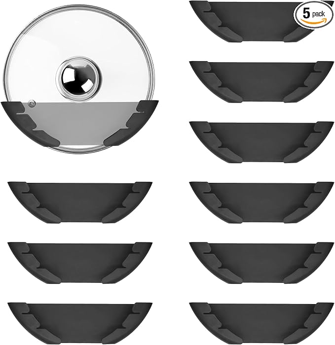 Universal Pot Lid Organizer for Cabinet, Fits 6" to 13.5" by VOBUYING