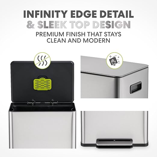 SIMPLI-Magic Infinity Edge 60L / 16 Gallon Kitchen Trash Can - Image 3