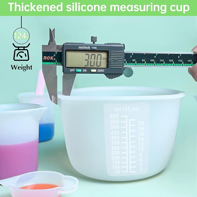 Silicone Measuring Cups Kit for Resin, Epoxy Supplies Set - Image 6
