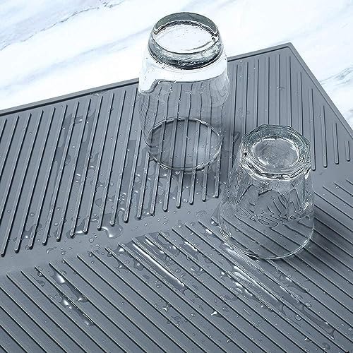 Silicone Dish Draining Mat, Eco Friendly Dish Drying Mat Kitchen