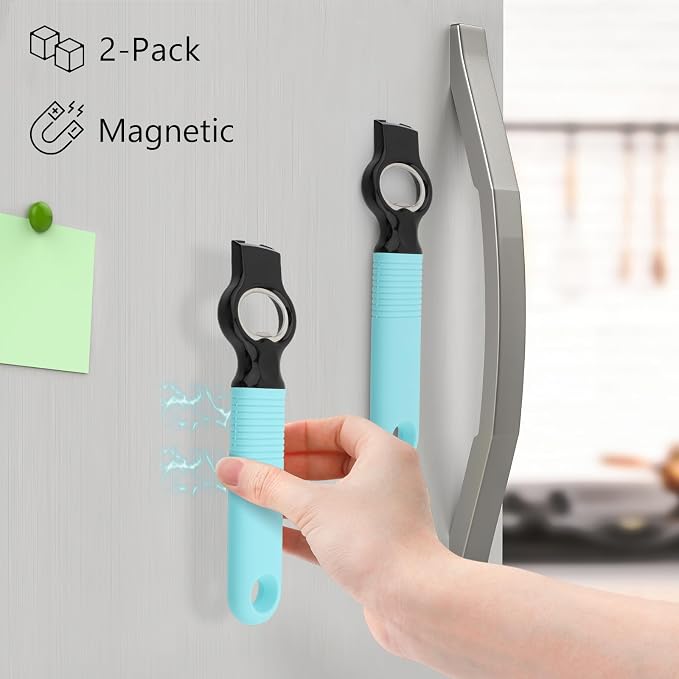 2-Pack Magnetic Beer Bottle Opener & Soda Can Opener, 2-in-1 Bottle Opener and - Image 2