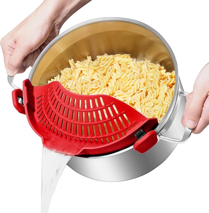 Large AUOON Clip on Strainer for All Pots and Pans by AUOON