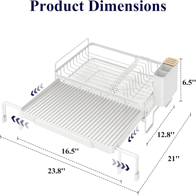 Kitsure Extendable Dish Drying Rack - Image 2