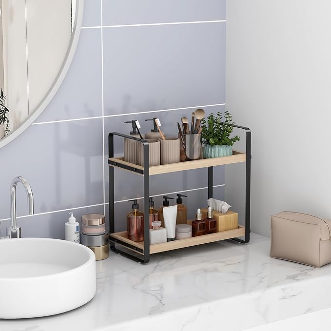 HNRLOY Bathroom Counter Organizer, Bathroom Countertop Organizer, Counter Shelf - Image 5
