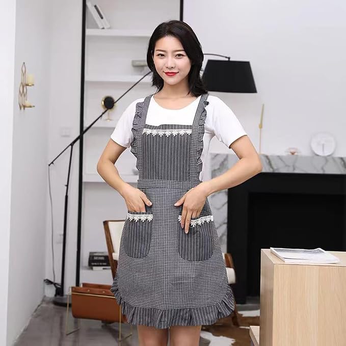 Cute Apron for Women with Pockets, Comfortable Kitchen Apron - Image 2