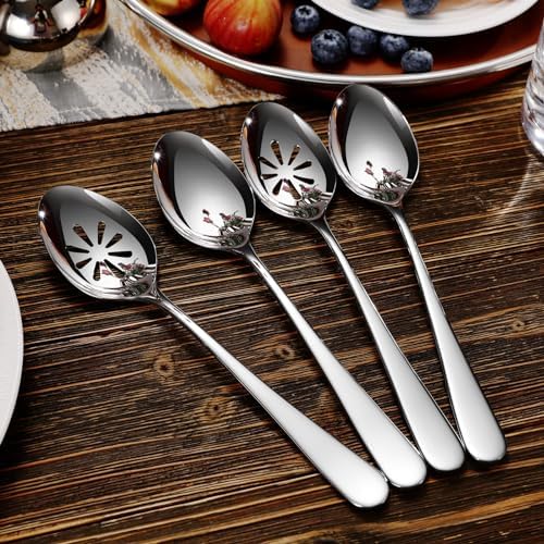 KEAWELL Premium Louise 4-Piece 9-Inch Serving Spoon Set