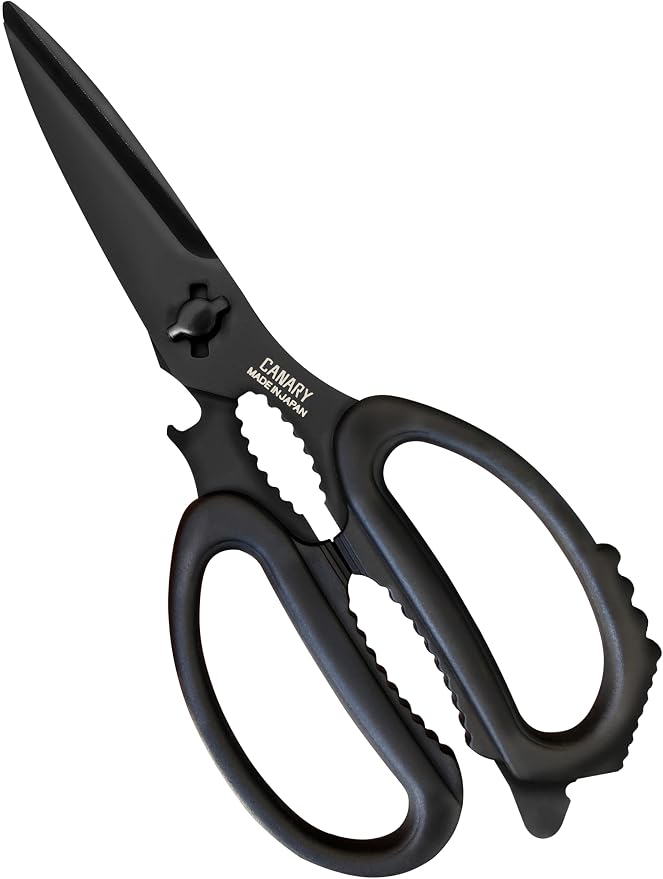 CANARY Japanese Kitchen Scissors All Purpose Heavy Duty 8.2" Matte Black by CANARY